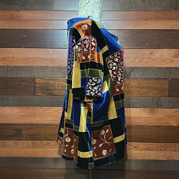 Vintage Blair Multicolor Patchwork Velor Blouse - Picture 7 of 10